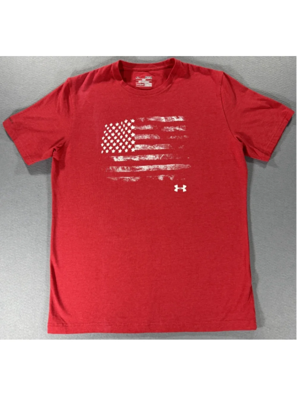 Under Armour Charged Graphic T Shirt US Flag Medium